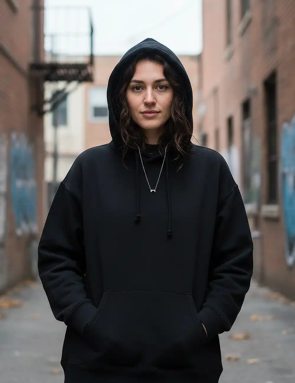 κοπελα φορα μαυρο φουτερ με κουκουλα