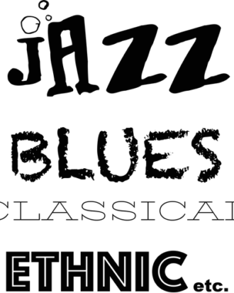 Jazz Blues New Age Classical κτλ.