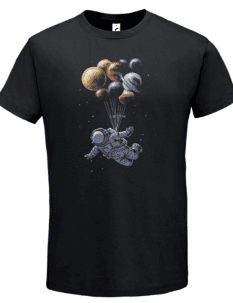 Astronaut and planets