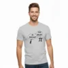 MAN WEARING TSHIRT GREY WITH MATHEMATICAL PRINT