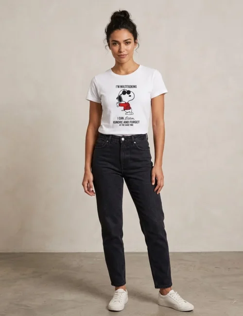 Multitasking Snoopy t-shirt